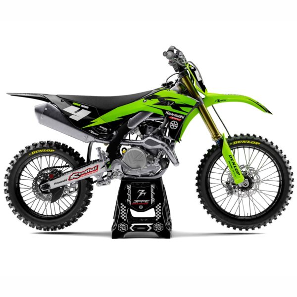 3FGraphics - KAWASAKI RIGHT GREEN-BLACK - LAT